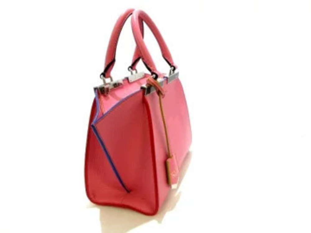 Fendi Handbag Trois Jours pink leather